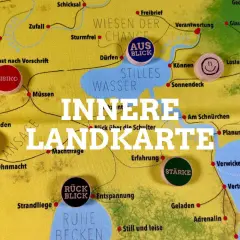 Spielerisch die eigene innere Landkarte erkunden. Mit dem Spiel "Innere Landkarte" und einer einmal Kreditkarte als Spielfigur.