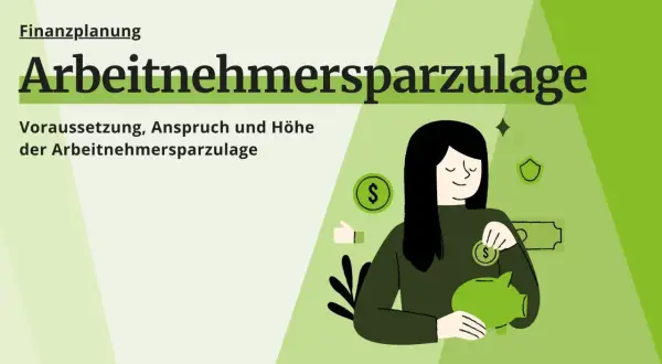 Finanzplanung: Arbeitnehmersparzulage. Eine Frau spart Münzen in ein Sparschwein.
