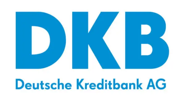 Logo der DKB (Deutsche Kreditbank AG). Viele Kunden teilen positive DKB Erfahrungen online.