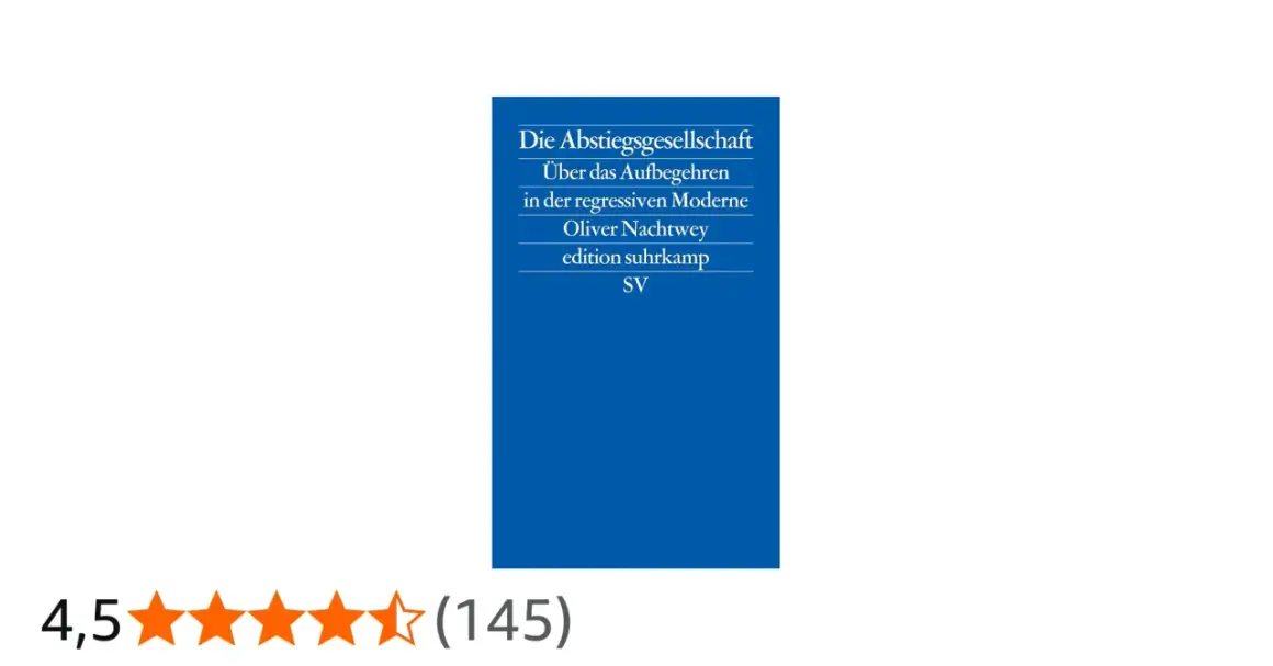 Buchcover "Die Abstiegsgesellschaft" von Oliver Nachtwey. Es thematisiert das Aufbegehren in der regressiven Moderne.